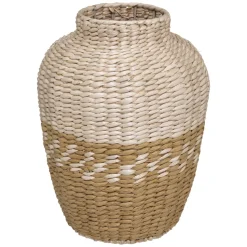 maxibazar Vase Naturel Bicolore Carmen D.25X32Cm