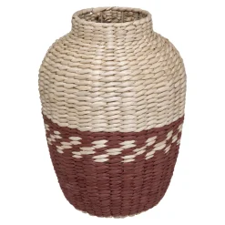 maxibazar Vase Naturel Bicolore Carmen D.25X32Cm