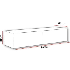 Vigo Meuble Tv Suspendu Blanc