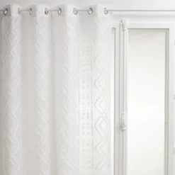 Atmosphera Voilage Jacquard Sama Blanc 140X240Cm