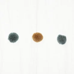 Atmosphera Voilage Pompons Bleu Ocre