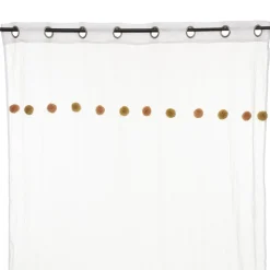 Atmosphera Voilage Pompons Rose Ocre